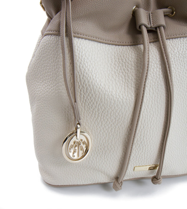 Heys Spring Bliss Colour Block Drawstring With Charm - Bone/Taupe