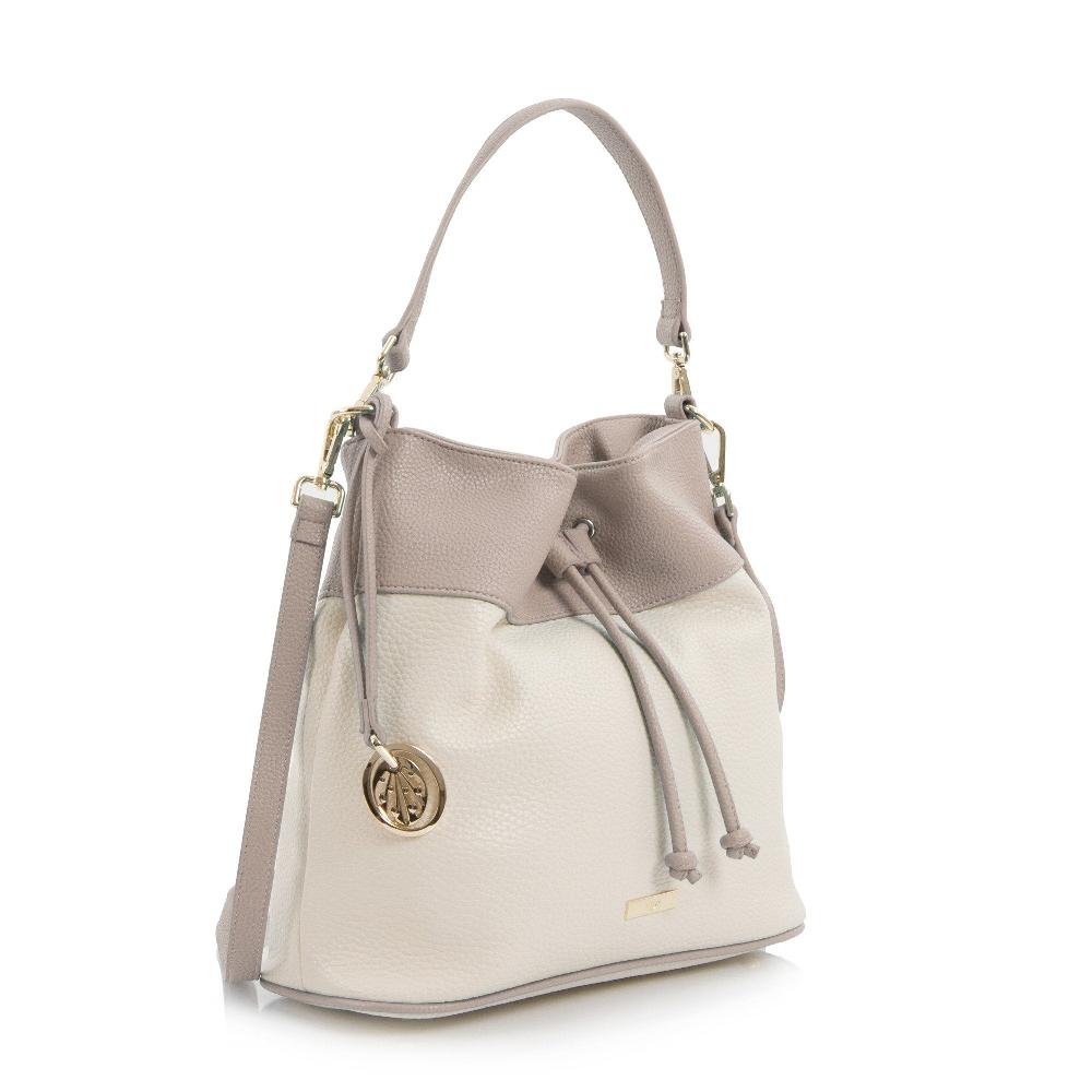 Heys Spring Bliss Colour Block Drawstring with Charm - Bone/Taupe