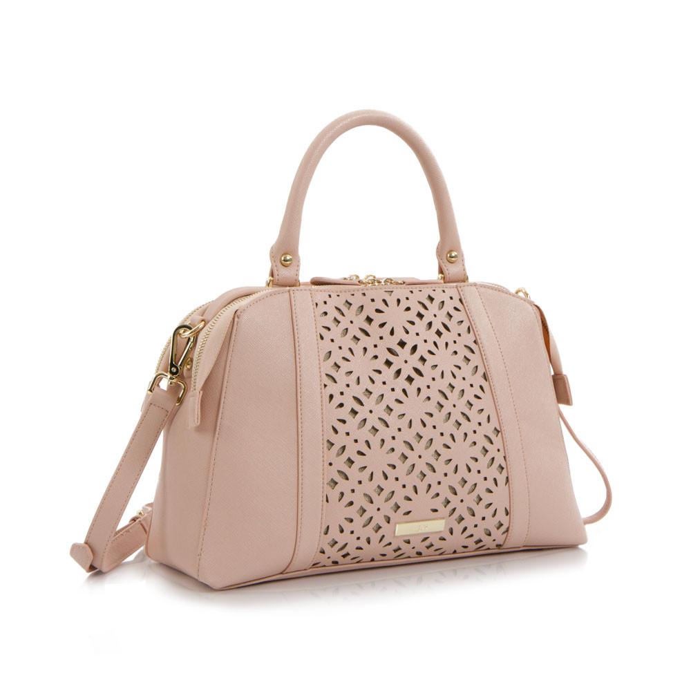 Heys Spring Bliss Laser Cut Doctor’s Satchel w. Double Zip Compartments - Blush