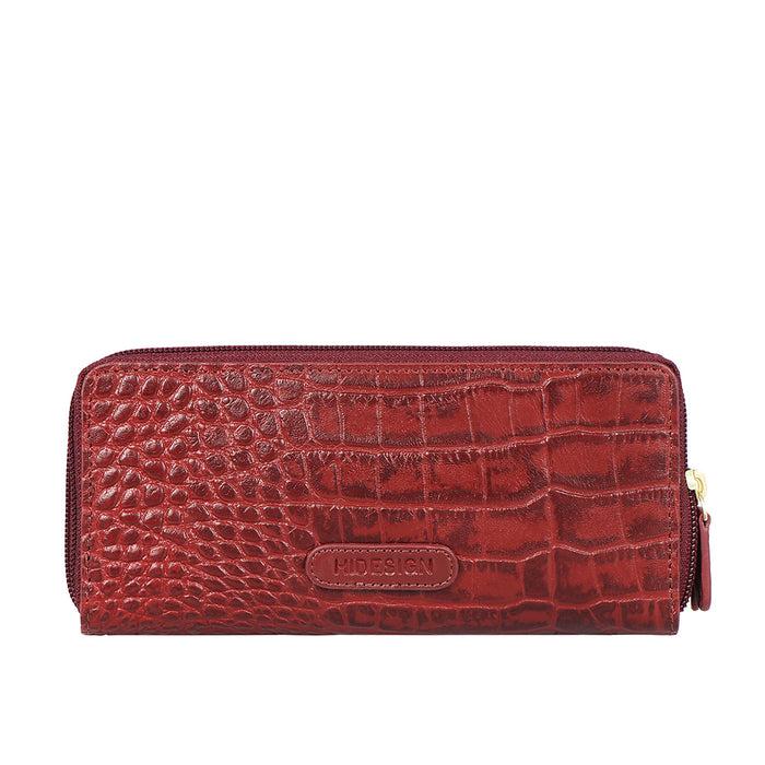 Hidesign EE ANGARA W3-M DOUBLE ZIP AROUND WALLET Red