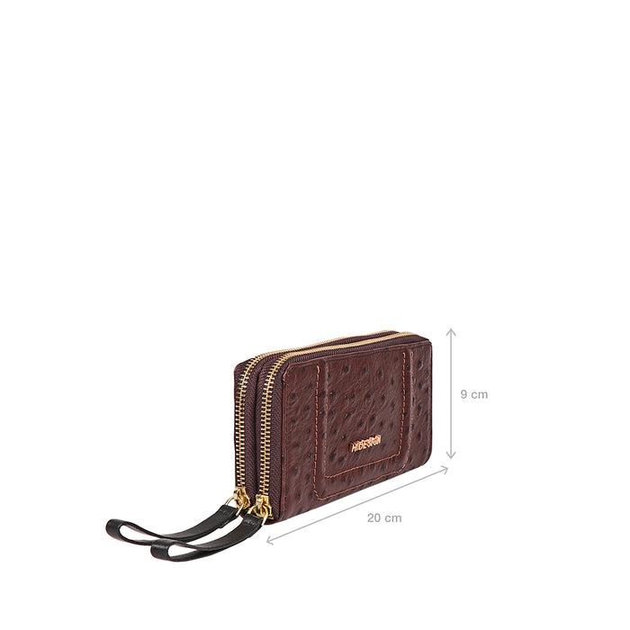 Hidesign EE ASPEN W2-M DOUBLE ZIP AROUND WALLET Brown