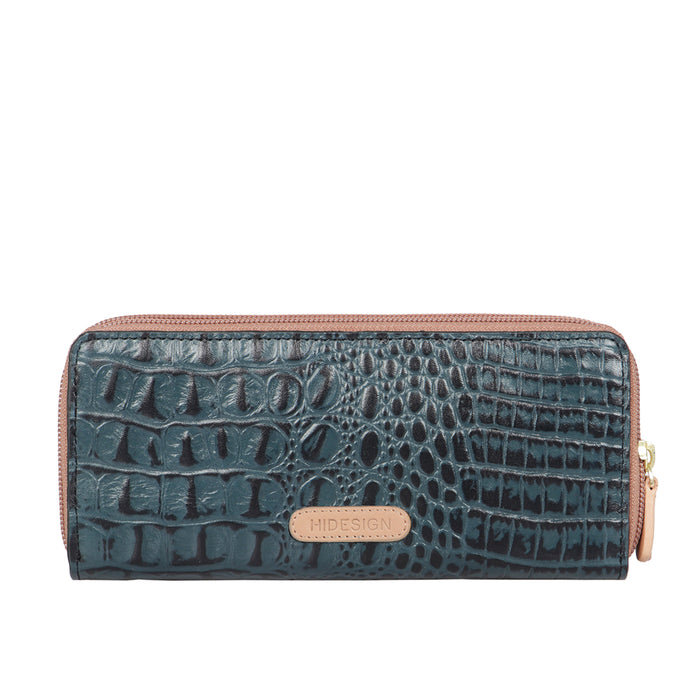 Hidesign EE VIOLA W2-M DOUBLE ZIP AROUND WALLET Blue