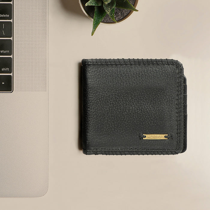 hidesign 247-2020 BI-FOLD WALLET Black