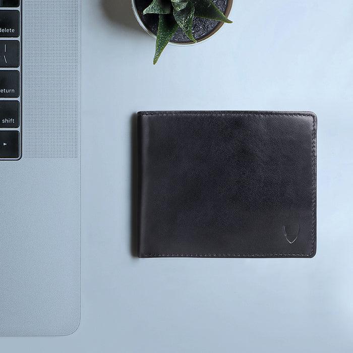 hidesign 490 BI-FOLD WALLET Black