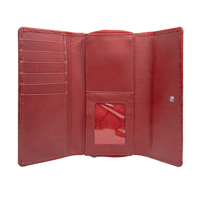 Hidesign 526 TRI-FOLD WALLET Red
