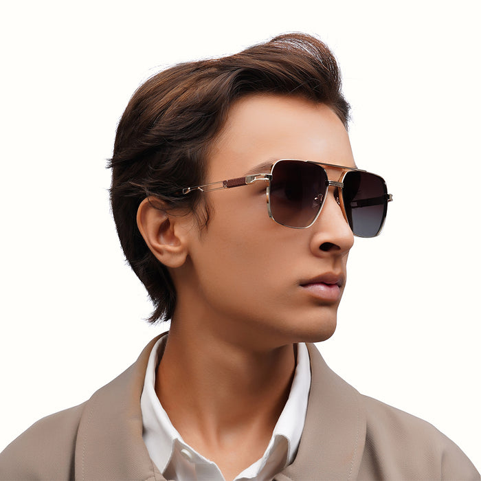 Hidesign AJAX AVIATOR SUNGLASS Brown