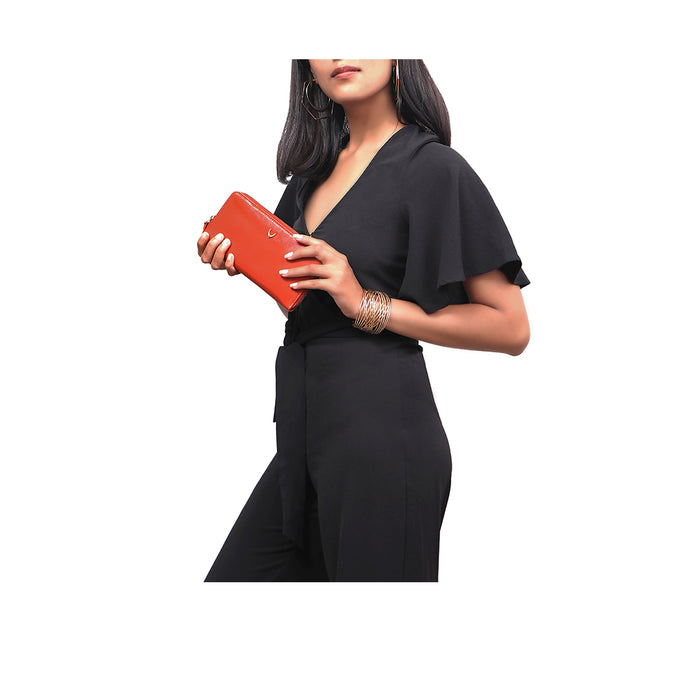 hidesign ATLANTA ZIP AROUND WALLET Orange