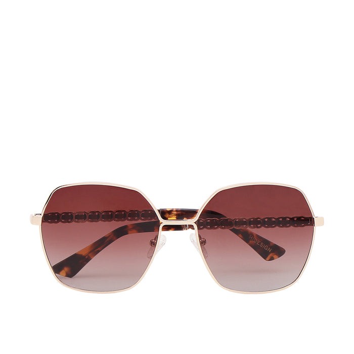 hidesign AVALON RECTANGLE SUNGLASS Brown