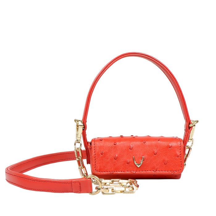 hidesign BARTOLI 01 LIPSTICK PURSE Red