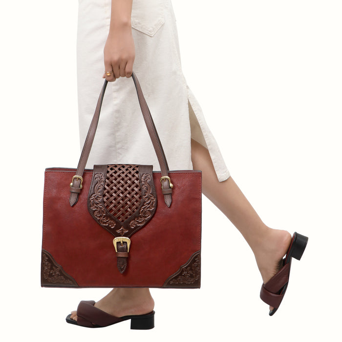 Hidesign BELLE STAR 01 TOTE BAG Marsala