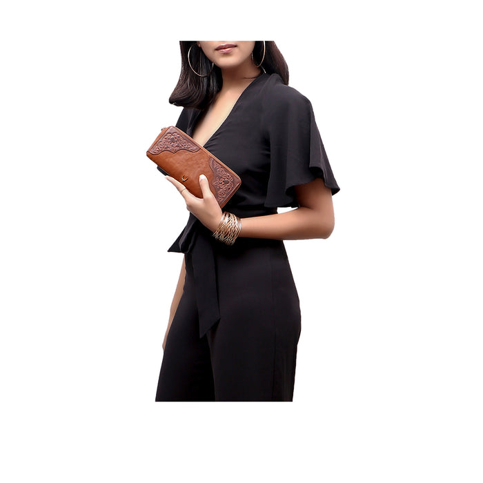 hidesign BELLE STAR W1 ZIP AROUND WALLET Tan