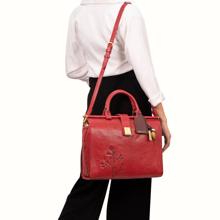 Hidesign BLOOM 01 SHOULDER BAG Red