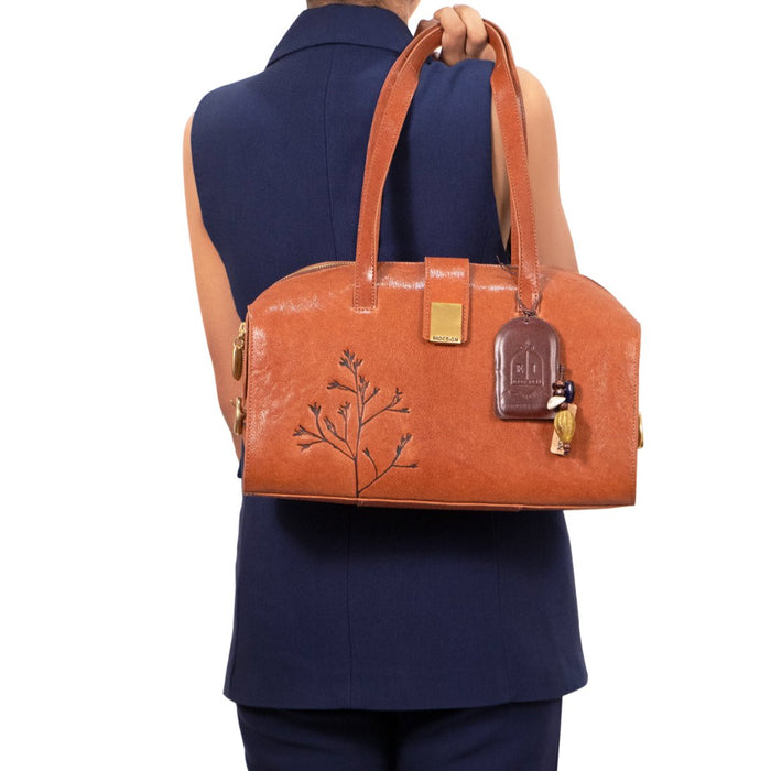 Hidesign BLOOM 02 SHOULDER BAG Orange