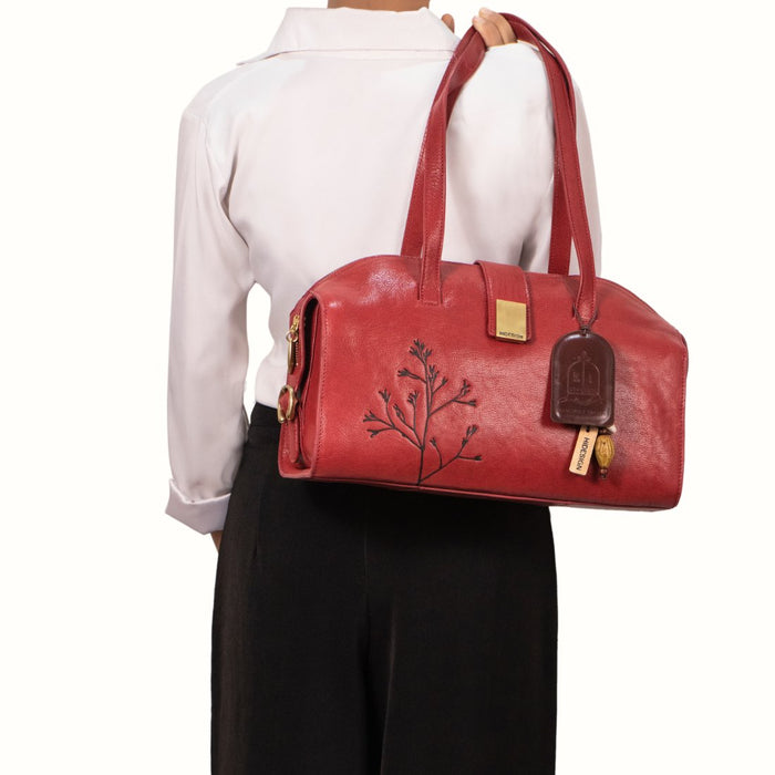 Hidesign BLOOM 02 SHOULDER BAG Red