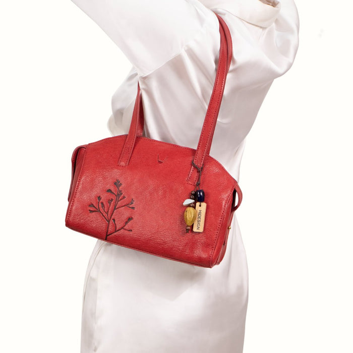 Hidesign BLOOM 03 SHOULDER BAG Red