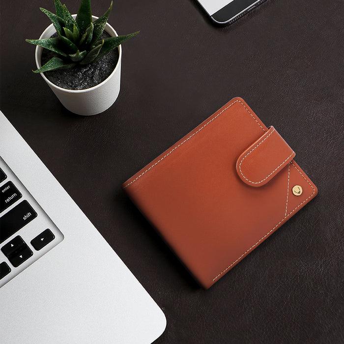 hidesign BOBBY W5 BI-FOLD WALLET Tan