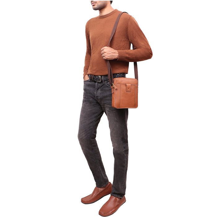 hidesign BRICK LANE 01 CROSSBODY Tan