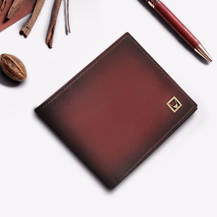 hidesign BURBANK W1 BI-FOLD WALLET Marsala