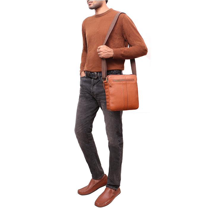 Hidesign CARNABY 01 CROSSBODY Tan