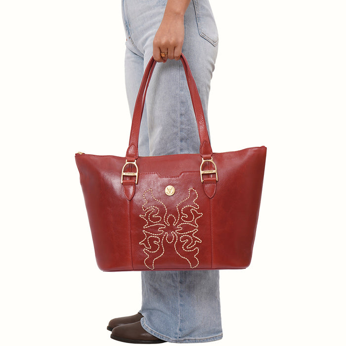 Hidesign CHEYENNE 03 SHOULDER BAG Red