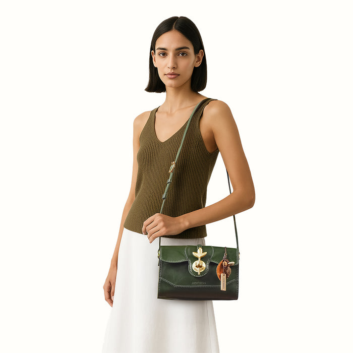Hidesign CLOVER 01 SLING BAG Green