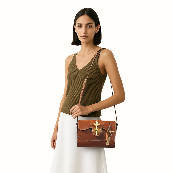 Hidesign CLOVER 01 SLING BAG Tan