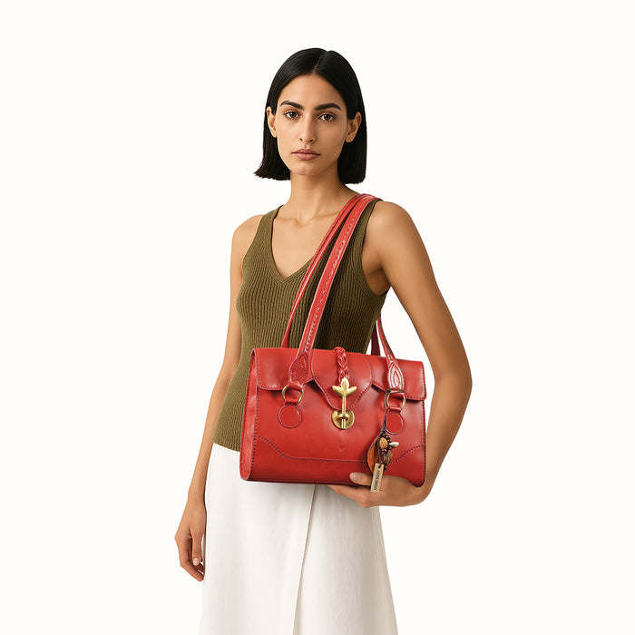 Hidesign CLOVER 02 TOTE BAG Red