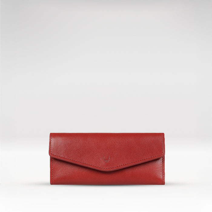 hidesign CLOVER W2 TRI FOLD Red