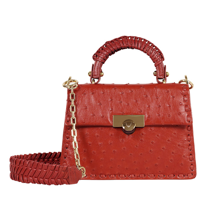 hidesign CORAL 04 SHOULDER BAG Red