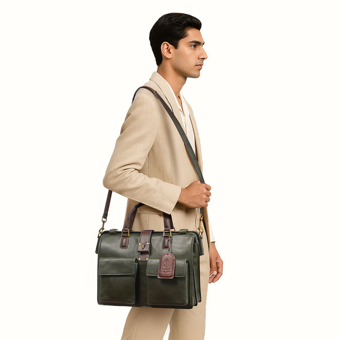 Hidesign COUNT 02 BRIEFCASE Green