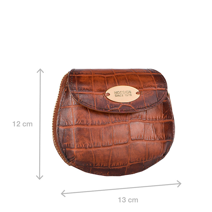 Hidesign CROCO W2 ZIP AROUND WALLET Tan