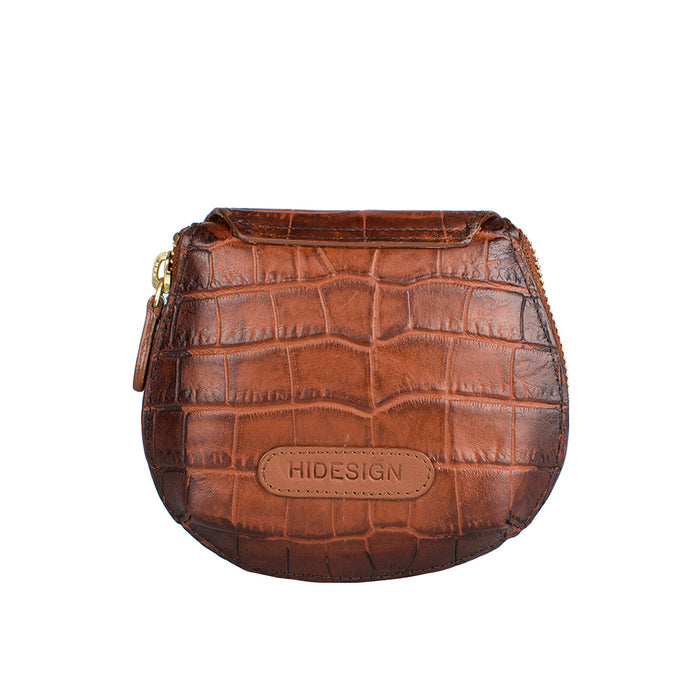 Hidesign CROCO W2 ZIP AROUND WALLET Tan