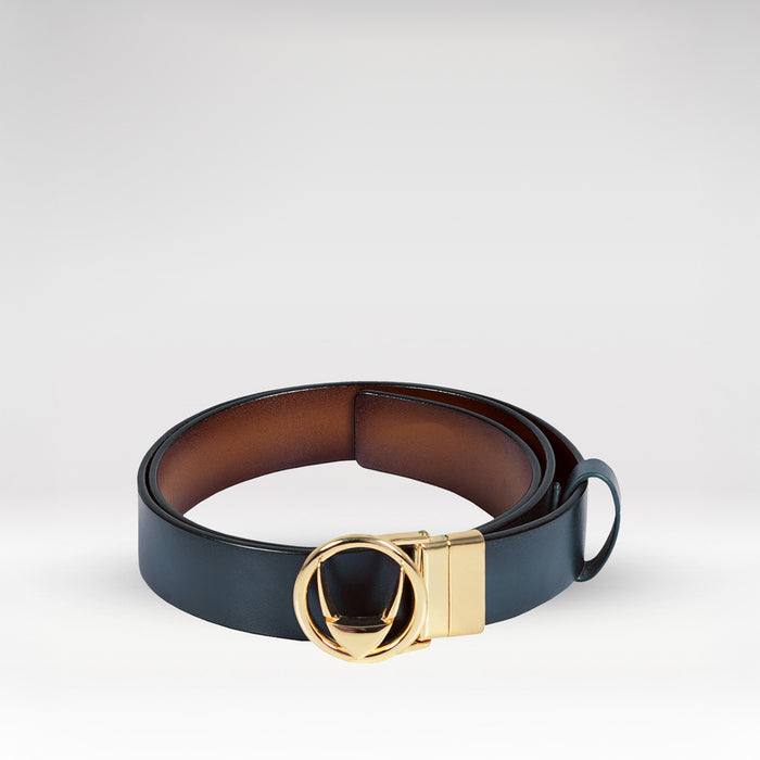 hidesign DUNE REVERSIBLE BELT Blue