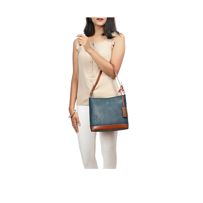 hidesign EE ARIES 01 SHOULDER BAG Blue