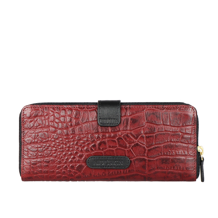 Hidesign EE ELIZA W1-M ZIP AROUND WALLET Red