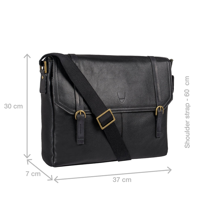 Hidesign EE FLEET STREET3 MESSENGER BAG Black