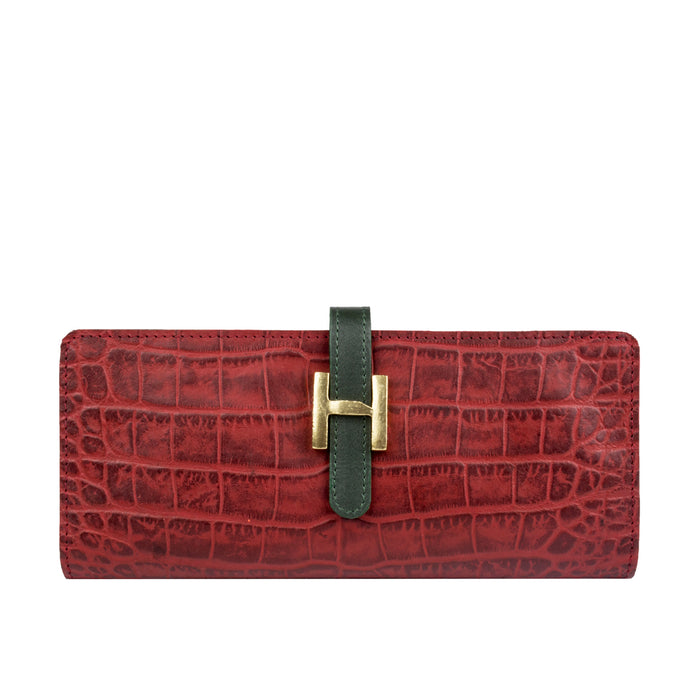 hidesign EE HARPER W2 BI-FOLD WALLET Red