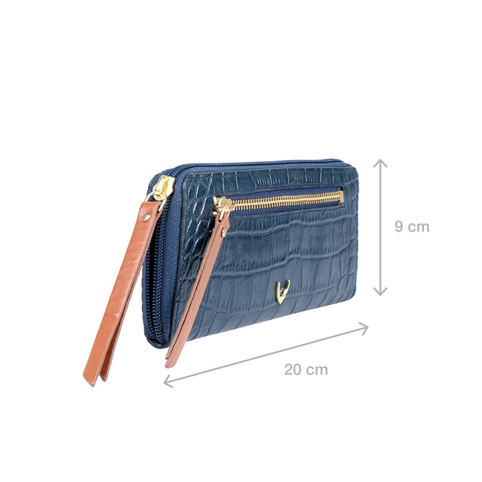 Hidesign EE JUPITER W2 ZIP AROUND WALLET Blue