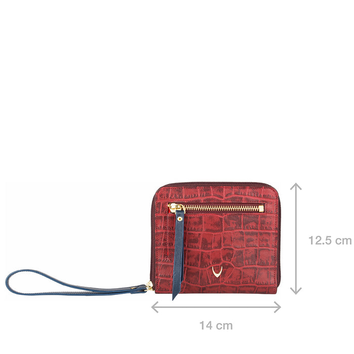Hidesign EE JUPITER W3 ZIP AROUND WALLET Red