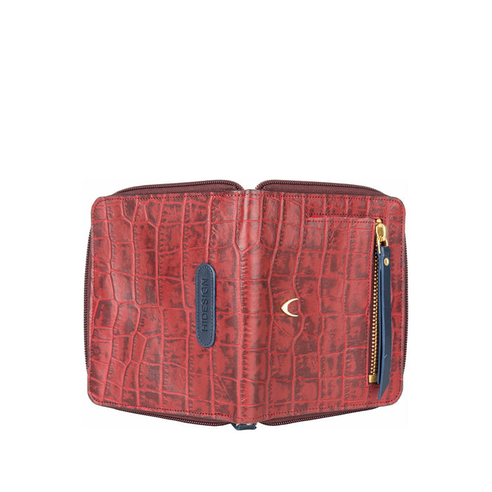 Hidesign EE JUPITER W3 ZIP AROUND WALLET Red