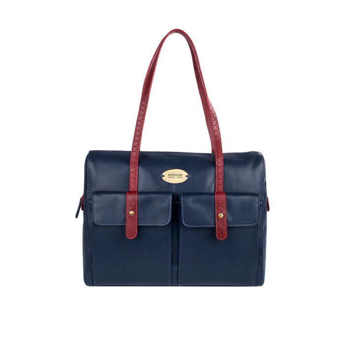 hidesign EE LONDON 01 TOTE BAG Blue