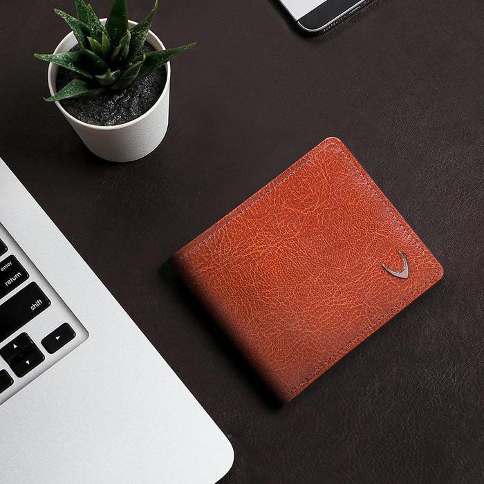hidesign EE MYW-01A RF BI-FOLD WALLET Tan