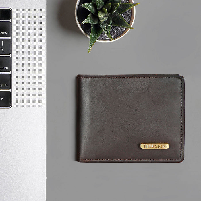 hidesign EE MYW-02 RF BI-FOLD WALLET Brown