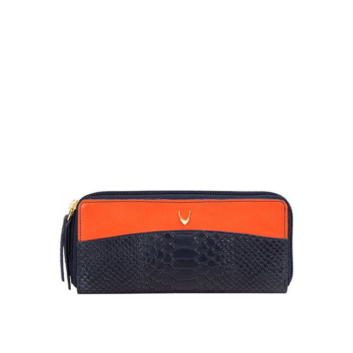 hidesign EE VIRGO W3 DOUBLE ZIP AROUND WALLET Blue