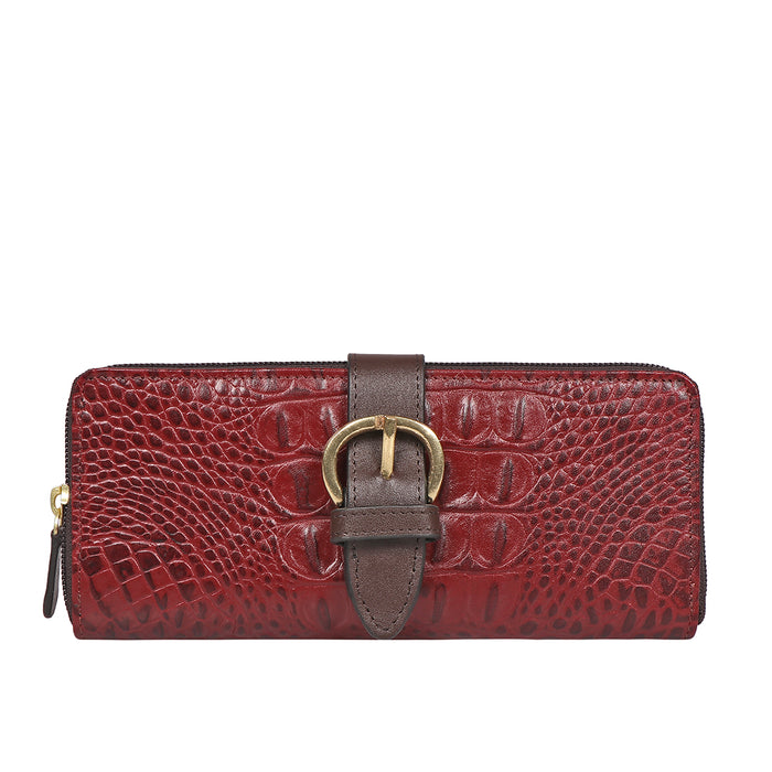 Hidesign ELIZA W1 RF SB ZIP AROUND WALLET Red