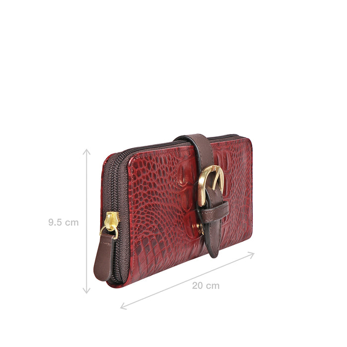 Hidesign ELIZA W1 RF SB ZIP AROUND WALLET Red