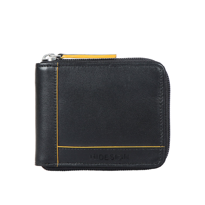 Hidesign ENZO W3 ZIP AROUND WALLET Black