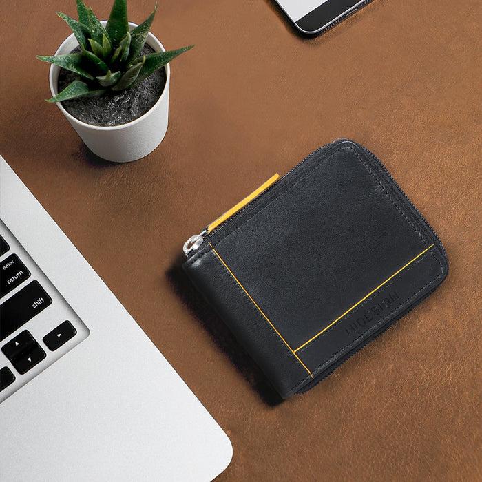 hidesign ENZO W3 ZIP AROUND WALLET Black