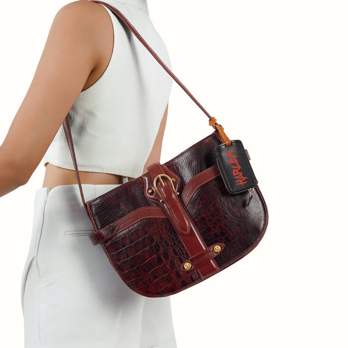 Hidesign ETTA 02 SHOULDER BAG Red