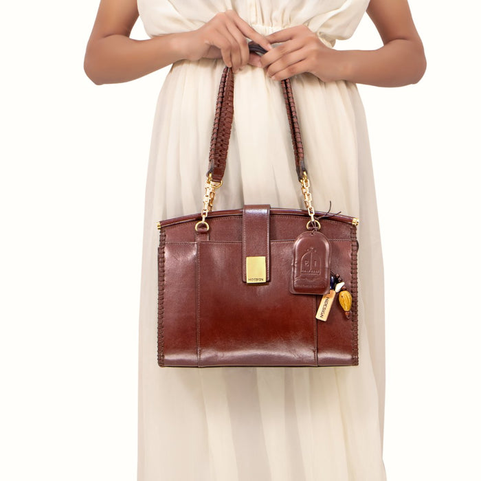 Hidesign FLOURISH 01 SHOULDER BAG Brown
